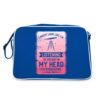 I'm Listening To You But In My Head I'm Stargazing - Retro Bag - blue/white - Back