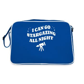 I Can Go Stargazing All Night Astronomy Star - Retro Bag - blue/white - Back