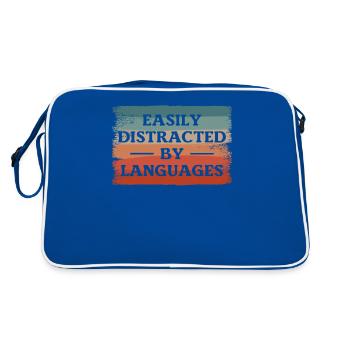 Facilement distrait par les langues linguistiques - Sac Retro - bleu/blanc - Dos