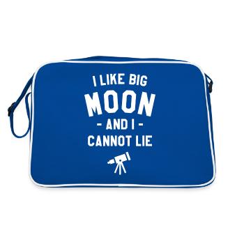 I Like Big Moon And I Cannot Lie Astronomy - Retro Bag - blue/white - Back
