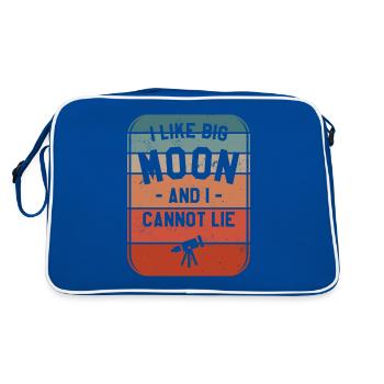 I Like Big Moon And I Cannot Lie Astronomy - Retro Bag - blue/white - Back