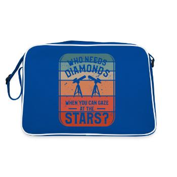 Who Needs Diamonds When You Can Gaze At The Stars - Retro Bag - blue/white - Back