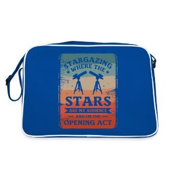 Stargazing Where The Stars Are My Audience - Retro Bag - blue/white - Back