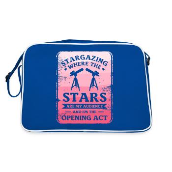 Stargazing Where The Stars Are My Audience - Retro Bag - blue/white - Back