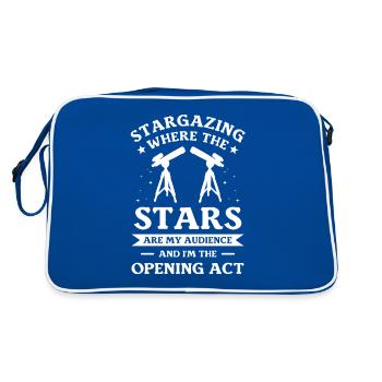 Stargazing Where The Stars Are My Audience - Retro Bag - blue/white - Back