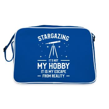 Stargazing It's Not My Hobby It Is My Escape From - Retro Bag - blue/white - Back