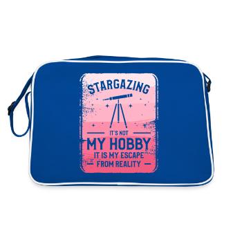 Stargazing It's Not My Hobby It Is My Escape From - Retro Bag - blue/white - Back