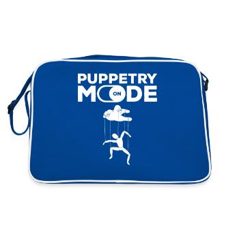 Puppetry Mode On Puppet Ventriloquist Puppeteer - Retro Bag - blue/white - Back