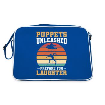 Les marionnettes déchaînées préparent le rire Les marionnettes - Sac Retro - bleu/blanc - Dos