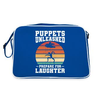 Les marionnettes déchaînées préparent le rire Les marionnettes - Sac Retro - bleu/blanc - Dos