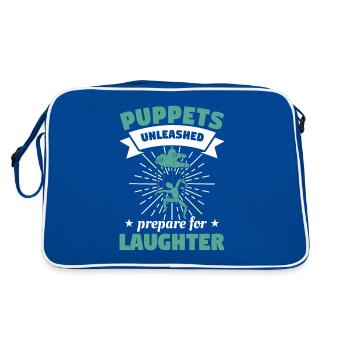 Les marionnettes déchaînées préparent le rire Les marionnettes - Sac Retro - bleu/blanc - Dos