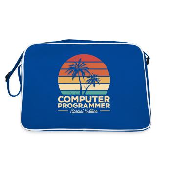 Retro Computer Programmer Special Edition - Retro Bag - blue/white - Back