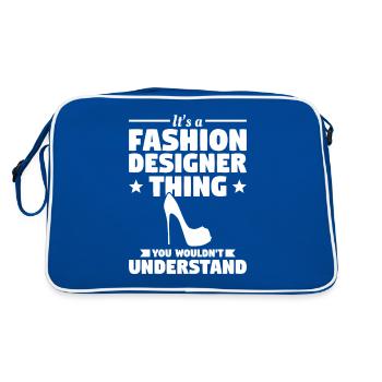Es ist eine Modedesigner-Sache, die Sie nicht tun würden - Retro Tasche - Blau/Weiß - Hinten