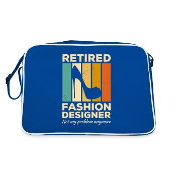 Modedesignerin im Ruhestand ist nicht mehr mein Problem - Retro Tasche - Blau/Weiß - Hinten