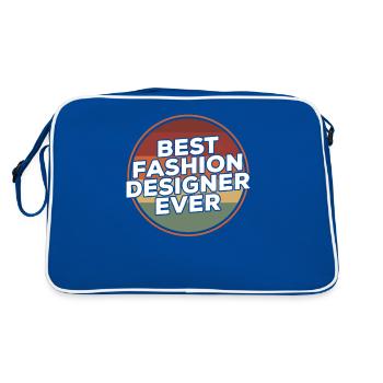 Vintage Bester Modedesigner aller Zeiten - Retro Tasche - Blau/Weiß - Hinten