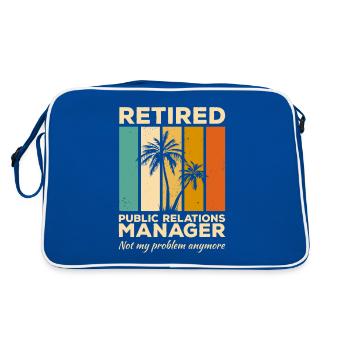 Retired Public Relations Manager Not My Problem - Retro Bag - blue/white - Back