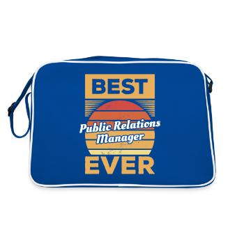 Vintage Best Public Relations Manager Ever - Retro Bag - blue/white - Back