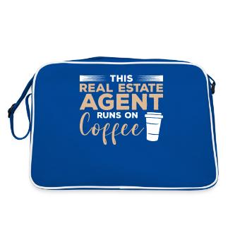 Dieser Immobilienmakler läuft auf Coffee Broker - Retro Tasche - Blau/Weiß - Hinten
