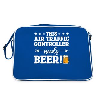 This Air Traffic Controller Needs Beer - Retro Bag - blue/white - Back