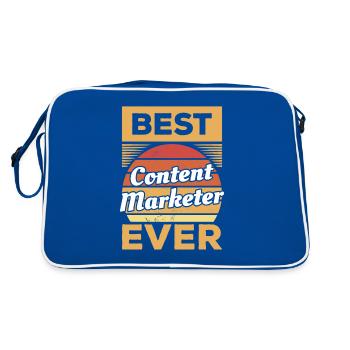 Vintage meilleur spécialiste du marketing de contenu de tous les temps - Sac Retro - bleu/blanc - Dos