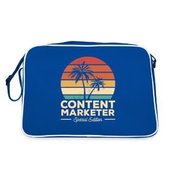 Vintage Content Marketer Special Edition Marketing - Sac Retro - bleu/blanc - Dos