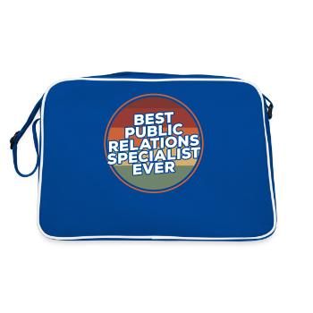 Vintage Best Public Relations Specialist Ever - Retro Bag - blue/white - Back