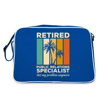 Retired Public Relations Specialist Not My Problem - Retro Bag - blue/white - Back