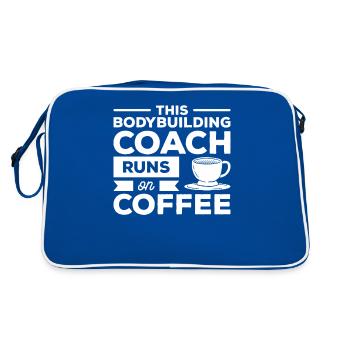 This Bodybuilding Coach Runs On Coffee Bodybuilder - Retro Bag - blue/white - Back