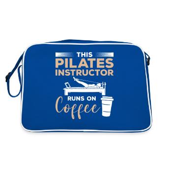 Cet instructeur de Pilates fonctionne sur le café - Sac Retro - bleu/blanc - Dos