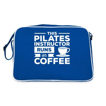 Cet instructeur de Pilates fonctionne sur le café - Sac Retro - bleu/blanc - Dos