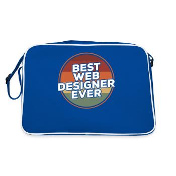 Vintage Best Web Designer Ever Programming - Sac Retro - bleu/blanc - Dos