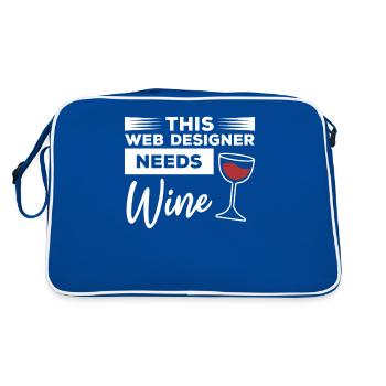 Ce concepteur Web a besoin de programmation Wine - Sac Retro - bleu/blanc - Dos