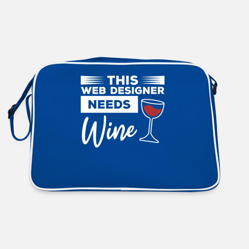This Web Designer Needs Wine Programming Retro Bag