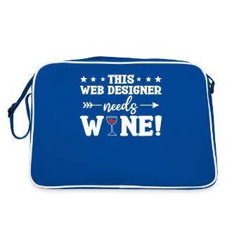 Ce concepteur Web a besoin de programmation Wine - Sac Retro - bleu/blanc - Dos
