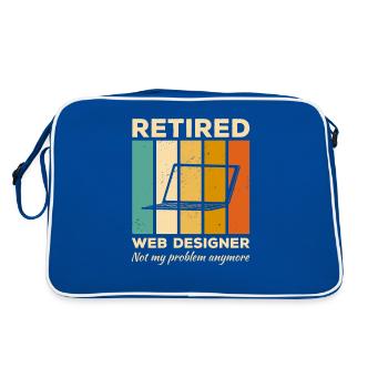 Concepteur Web à la retraite n’est plus mon problème - Sac Retro - bleu/blanc - Dos