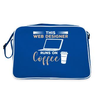 Ce concepteur Web fonctionne sur la programmation Coffee - Sac Retro - bleu/blanc - Dos