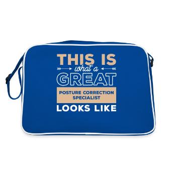 This Is What A Great Posture Correction Specialist - Retro Bag - blue/white - Back