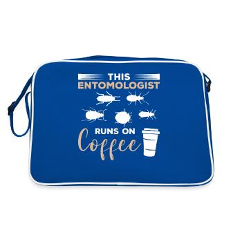 Cet entomologiste fonctionne sur l’entomologie du café - Sac Retro - bleu/blanc - Dos
