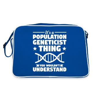 It's A Population Geneticist Thing You Wouldn't - Retro Bag - blue/white - Back
