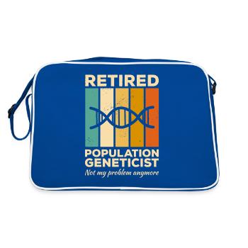 Retired Population Geneticist Not My Problem - Retro Bag - blue/white - Back
