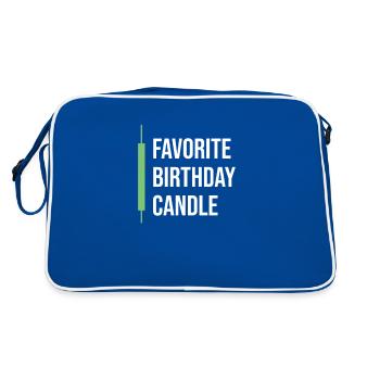 Bougie d’anniversaire préférée - Trading Stock Market - Sac Retro - bleu/blanc - Dos