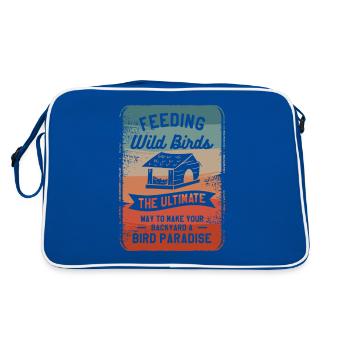 Das Füttern von Wildvögeln ist der ultimative Weg, um Ihre - Retro Tasche - Blau/Weiß - Hinten