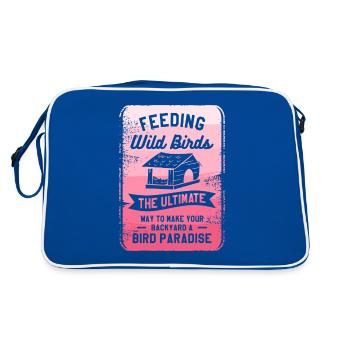Das Füttern von Wildvögeln ist der ultimative Weg, um Ihre - Retro Tasche - Blau/Weiß - Hinten