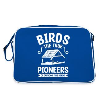 Oiseaux Les véritables pionniers de la gastronomie en plein air - Sac Retro - bleu/blanc - Dos