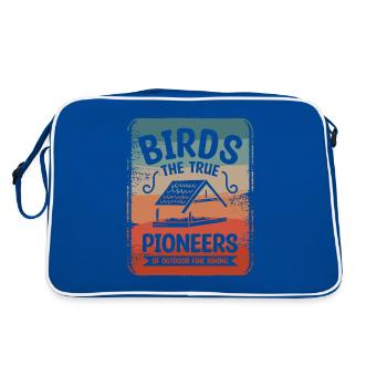 Oiseaux Les véritables pionniers de la gastronomie en plein air - Sac Retro - bleu/blanc - Dos