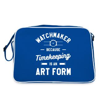 Watchmaker Because Timekeeping Is An Art Form - Retro Bag - blue/white - Back