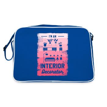 I'm An Interior Decorator Decorating - Retro Bag - blue/white - Back