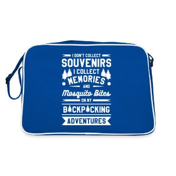 Je ne collectionne pas les souvenirs Je collectionne les souvenirs - Sac Retro - bleu/blanc - Dos