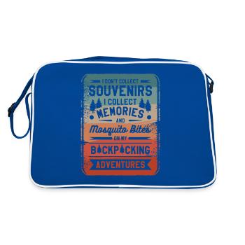 Je ne collectionne pas les souvenirs Je collectionne les souvenirs - Sac Retro - bleu/blanc - Dos