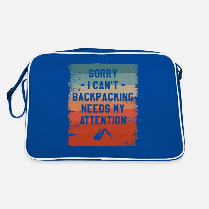 Sorry I Can't Backpacking Needs My Attention Retro Bag
